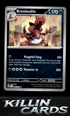 Reverse Holofoil Krookodile 066/094 Pokemon Uncommon ME02: Phantasmal Flames Car