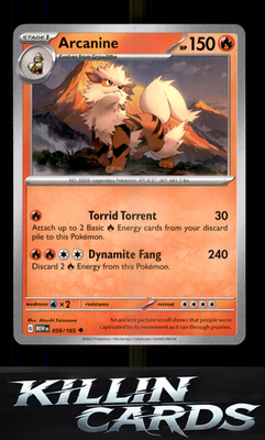 Arcanine 059/165 Pokemon Uncommon SV: Scarlet & Violet 151 Card NM