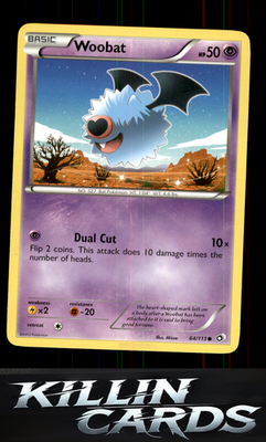 Woobat 64/113 Pokemon Common Legendary Treasures Card NM