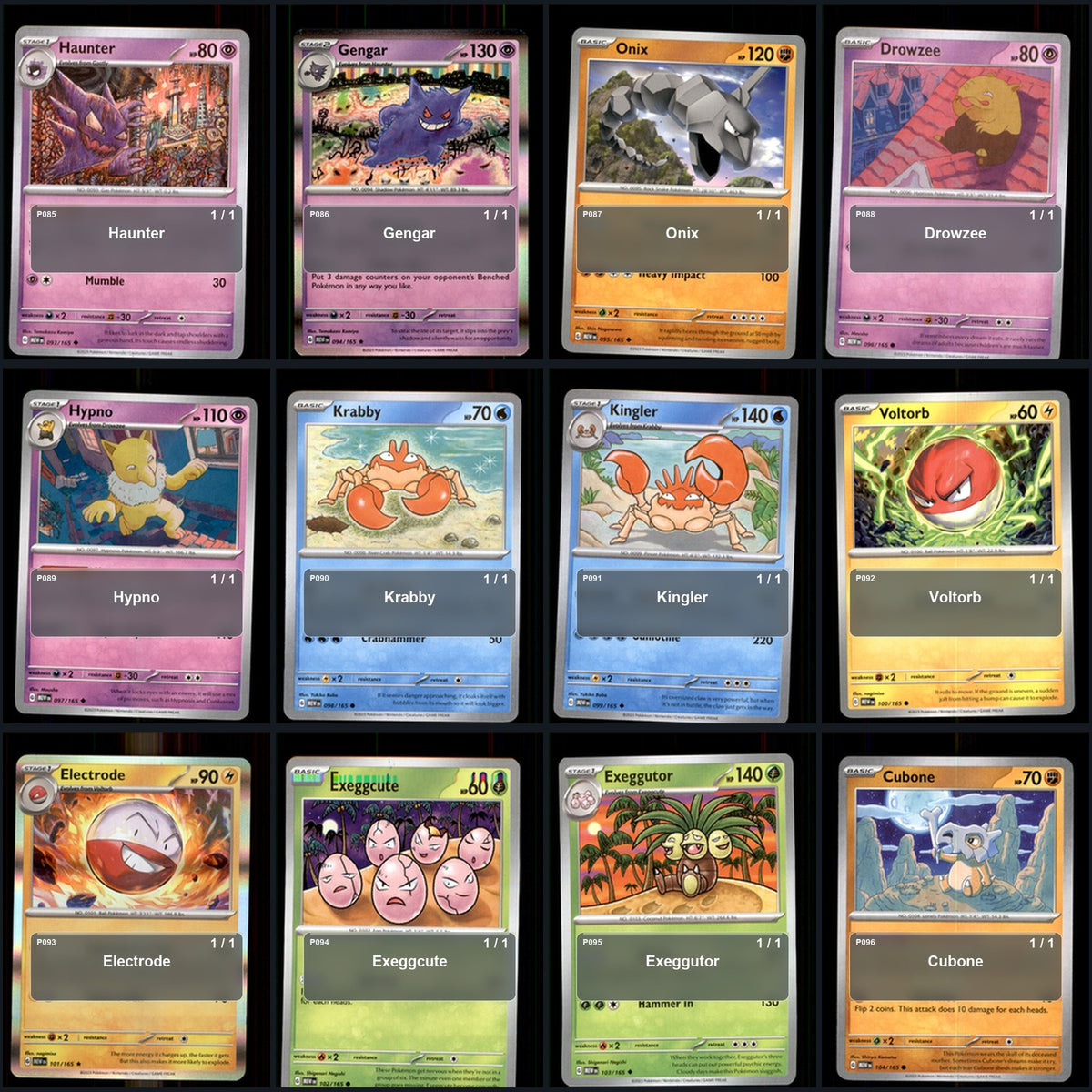 Pokemon TCG SV: Scarlet & Violet 151 C/UC/R Standard Set 151 Cards
