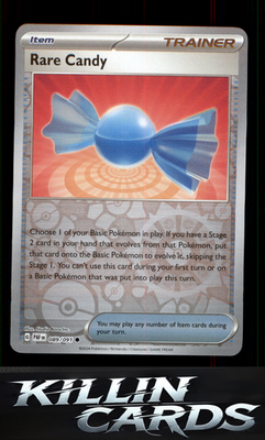 Reverse Holofoil Rare Candy 089/091 Pokemon Common SV: Paldean Fates Card NM