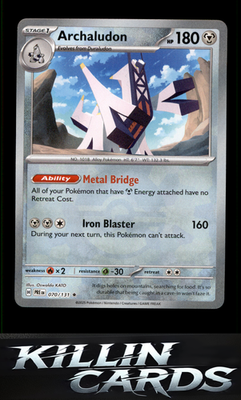 Archaludon (Poke Ball Pattern) 070/131 Pokemon Rare SV: Prismatic Evolutions Car