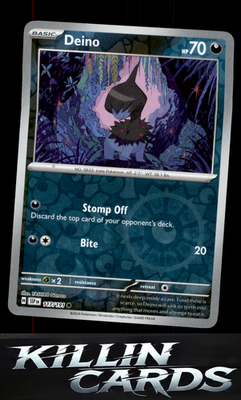 Reverse Holofoil Deino 117/191 Pokemon Common SV08: Surging Sparks Card NM