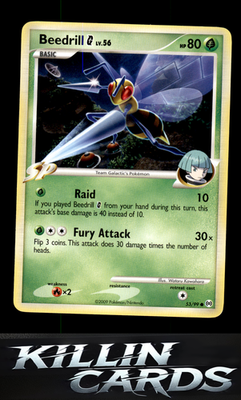 Beedrill G 53/99 Pokemon Common Arceus Card LP