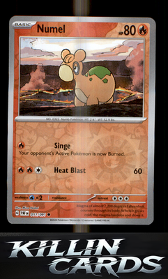 Reverse Holofoil Numel 011/091 Pokemon Common SV: Paldean Fates Card NM