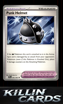 Punk Helmet 092/094 Pokemon Uncommon ME02: Phantasmal Flames Card NM