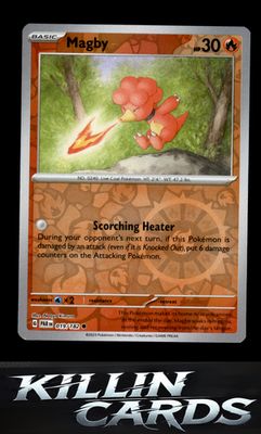 Reverse Holofoil Magby - 019/182 019/182 Pokemon Common SV04: Paradox Rift Card