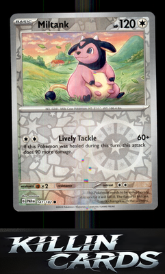 Reverse Holofoil Miltank 147/182 Pokemon Common SV04: Paradox Rift Card NM