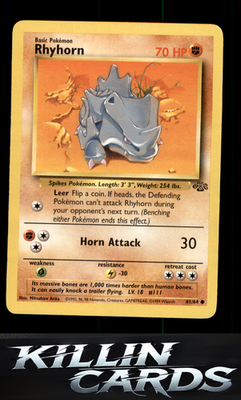 Rhyhorn 61/64 Pokemon Common Jungle Card LP