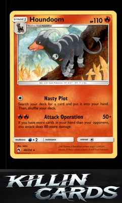 Houndoom 46/214 Pokemon Rare SM - Lost Thunder Card NM