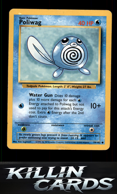 Poliwag 059/102 Pokemon Common Base Set Card LP