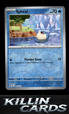 Reverse Holofoil Spheal - 043/191 043/191 Pokemon Common SV08: Surging Sparks Ca