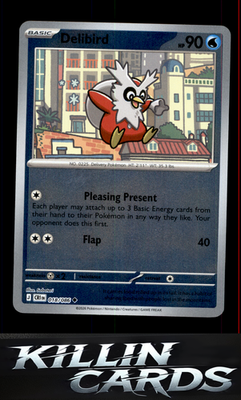 Reverse Holofoil Delibird 018/086 Pokemon Uncommon ME04: Chaos Rising Card NM