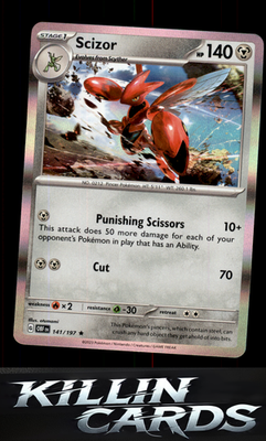 Scizor 141/197 Pokemon Rare SV03: Obsidian Flames Card NM