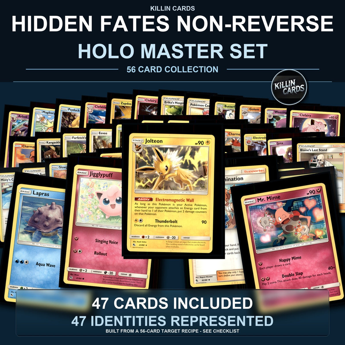 Pokemon TCG Hidden Fates C/UC/R Standard Set 47 Cards
