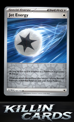 Reverse Holofoil Jet Energy 190/193 Pokemon Uncommon SV02: Paldea Evolved Card N