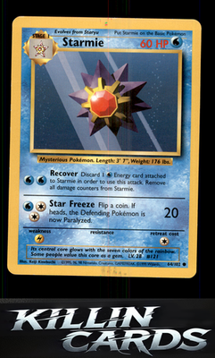 Starmie 064/102 Pokemon Common Base Set Card LP