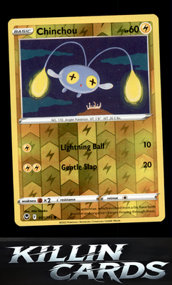 Reverse Holofoil Chinchou 051/195 Pokemon Common SWSH12: Silver Tempest Card NM
