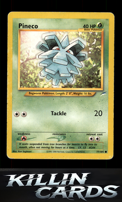 Pineco 077/105 Pokemon Common Neo Destiny Card LP