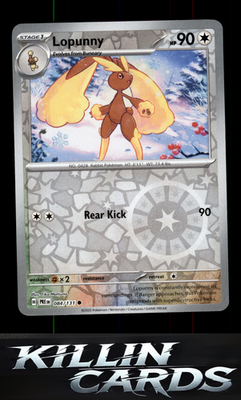 Reverse Holofoil Lopunny 084/131 Pokemon Common SV: Prismatic Evolutions Card NM