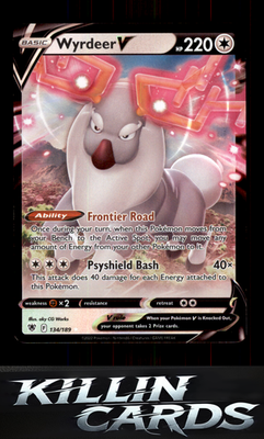 Wyrdeer V 134/189 Pokemon Ultra Rare SWSH10: Astral Radiance Card NM
