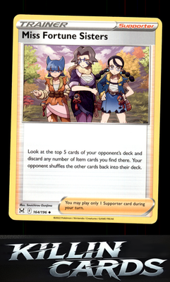 Miss Fortune Sisters 164/196 Pokemon Uncommon SWSH11: Lost Origin Card NM