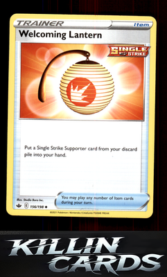 Welcoming Lantern 156/198 Pokemon Uncommon SWSH06: Chilling Reign Card NM