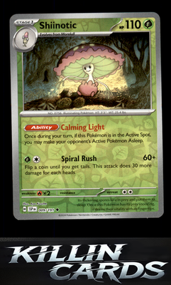 Reverse Holofoil Shiinotic - 009/191 009/191 Pokemon Uncommon SV08: Surging Spar