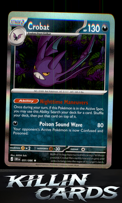 Crobat - 051/086 051/086 Pokemon Rare ME04: Chaos Rising Card NM