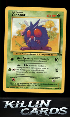 Venonat 63/64 Pokemon Common Jungle Card LP