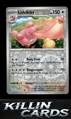 Reverse Holofoil Lickilicky 125/162 Pokemon Common SV05: Temporal Forces Card NM