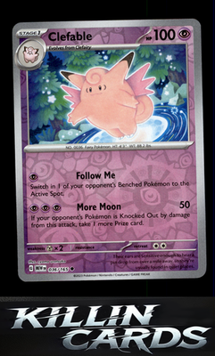 Reverse Holofoil Clefable 036/165 Pokemon Uncommon SV: Scarlet & Violet 151 Card