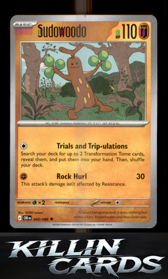 Sudowoodo 043/086 Pokemon Uncommon ME04: Chaos Rising Card NM