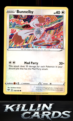 Bunnelby 150/189 Pokemon Common SWSH03: Darkness Ablaze Card NM