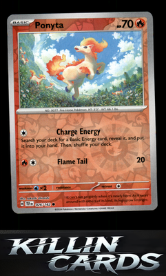 Reverse Holofoil Ponyta 026/162 Pokemon Common SV05: Temporal Forces Card NM