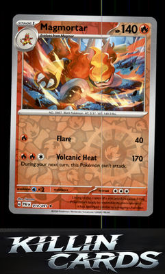 Reverse Holofoil Magmortar 010/091 Pokemon Rare SV: Paldean Fates Card NM