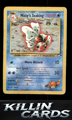 Misty's Seaking 055/132 Pokemon Uncommon Gym Heroes Card DM