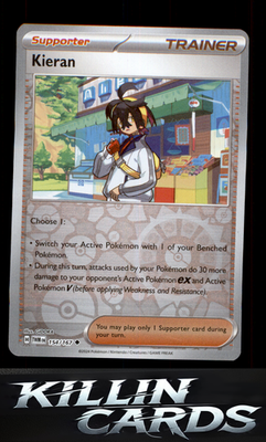 Reverse Holofoil Kieran - 154/167 154/167 Pokemon Uncommon SV06: Twilight Masque
