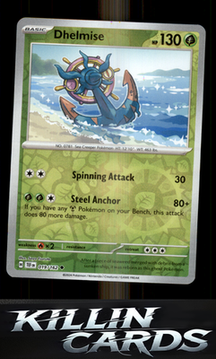 Reverse Holofoil Dhelmise 019/162 Pokemon Uncommon SV05: Temporal Forces Card NM