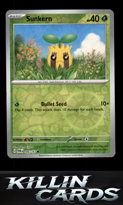 Reverse Holofoil Sunkern 006/167 Pokemon Common SV06: Twilight Masquerade Card N