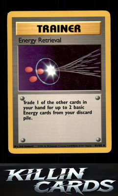 Energy Retrieval 081/102 Pokemon Uncommon Base Set Card LP