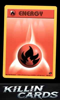 Fire Energy 128/132 Pokemon Common Gym Heroes Card LP