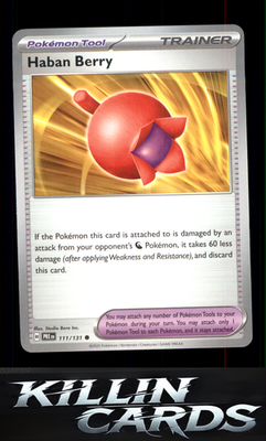 Haban Berry 111/131 Pokemon Common SV: Prismatic Evolutions Card NM