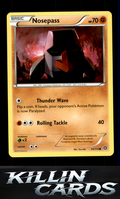 Nosepass 54/114 Pokemon Common XY - Steam Siege Card LP