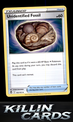 Unidentified Fossil 165/195 Pokemon Uncommon SWSH12: Silver Tempest Card NM