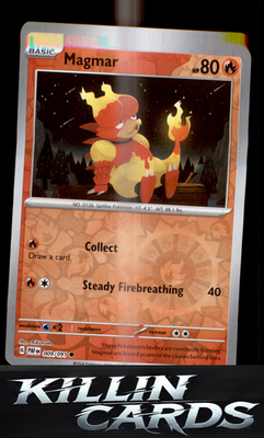 Reverse Holofoil Magmar 009/091 Pokemon Common SV: Paldean Fates Card NM