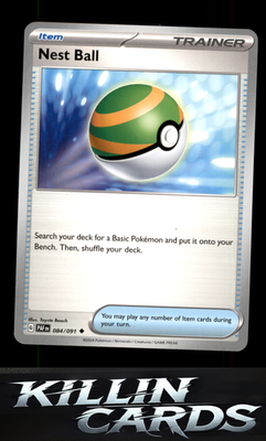 Nest Ball 084/091 Pokemon Uncommon SV: Paldean Fates Card NM