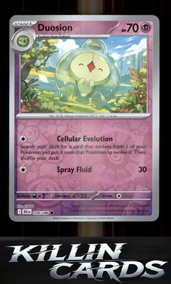 Reverse Holofoil Duosion 038/086 Pokemon Common SV: Black Bolt Card NM
