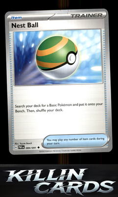 Nest Ball 084/091 Pokemon Uncommon SV: Paldean Fates Card NM