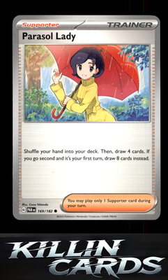 Parasol Lady 169/182 Pokemon Common SV04: Paradox Rift Card NM